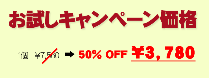 お試しキャンペーン価格! お試しキャンペーン価格!